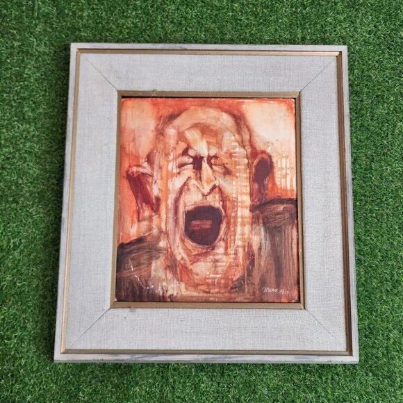 Maux 1959 Oil Painting Framed Abstract Expressionism Mid Century PostWar Art MCM - Picture 1 of 16